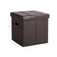 Faux Leather Storage Ottoman FredCo