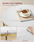 Faux Marble Round Coffee Table Marble White and Pale Gold FredCo