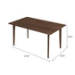 Rectangular wooden dining table with measurements 47 x 29.5 x 29.5 inches, FredCo International
