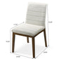 Ines Modern White Boucle Dining Chair (Set of 2) with Solid Wood Base and Foam Padding 35.8'H x 18.9'W x 24'D FredCo