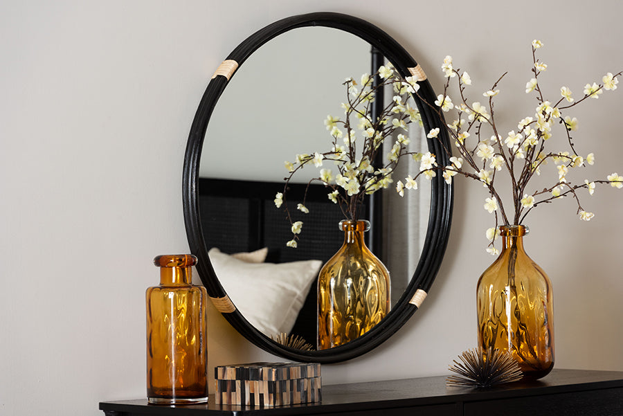Fenicia Natural Rattan Mirror FredCo
