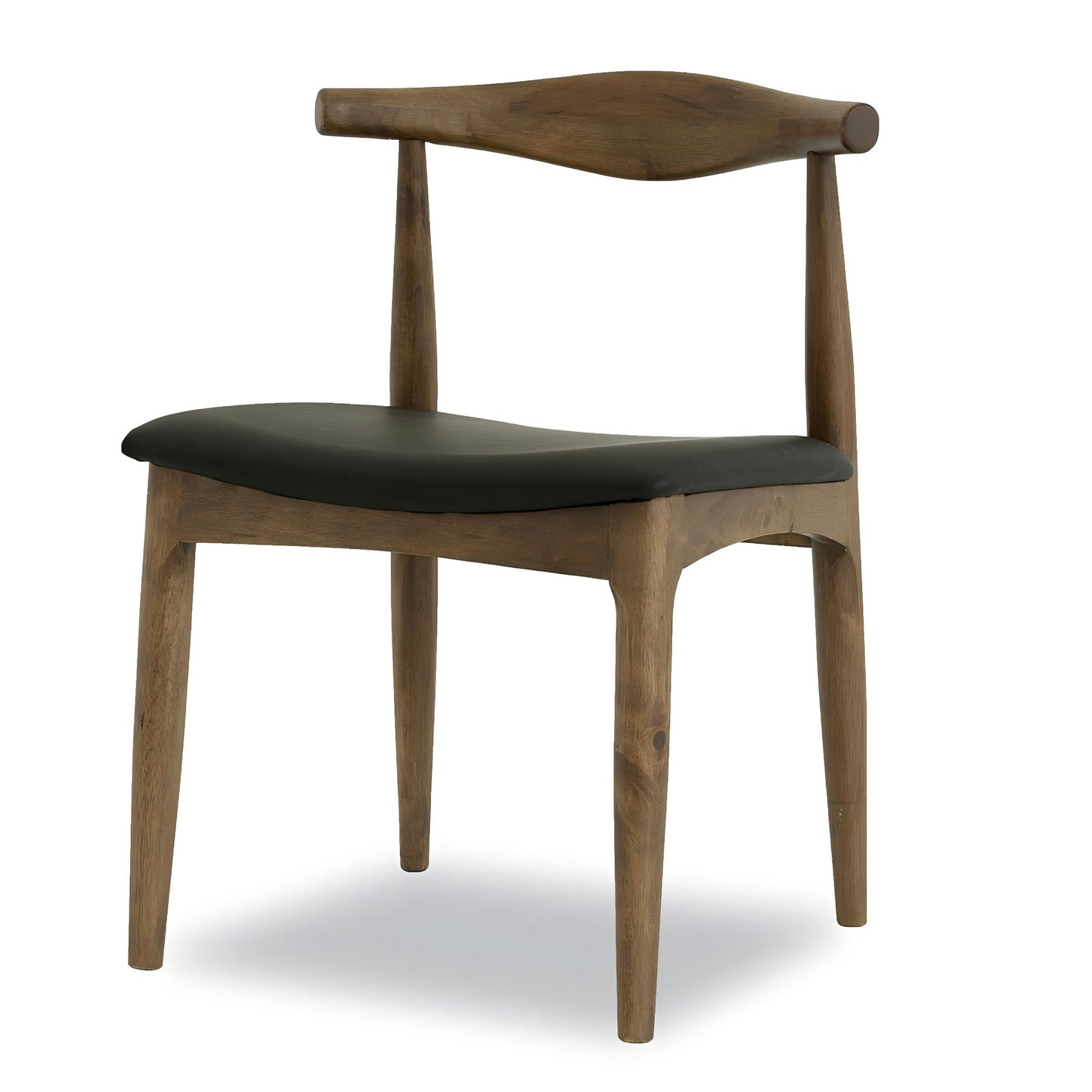 Modern wooden dining chair with black seat from FredCo International furniture collection