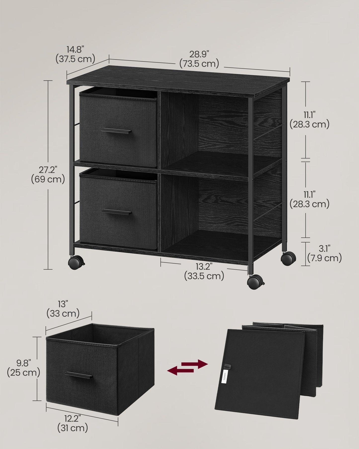 File Cabinet Black FredCo