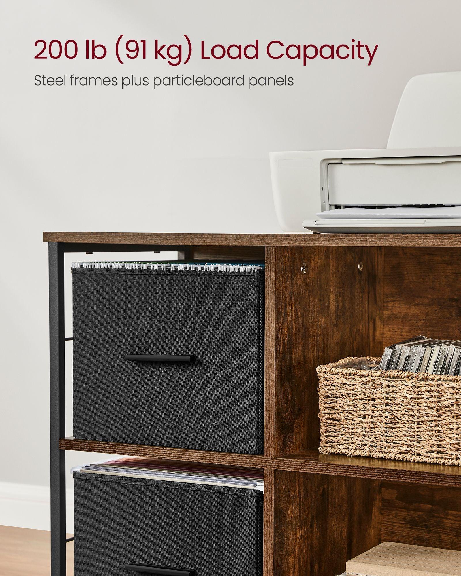 File Cabinet Brown and Black FredCo