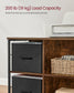 File Cabinet Brown and Black FredCo