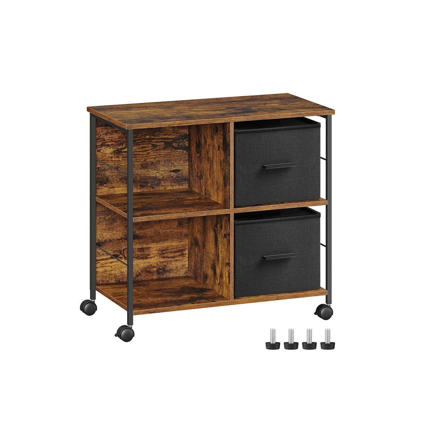 File Cabinet Brown and Black FredCo