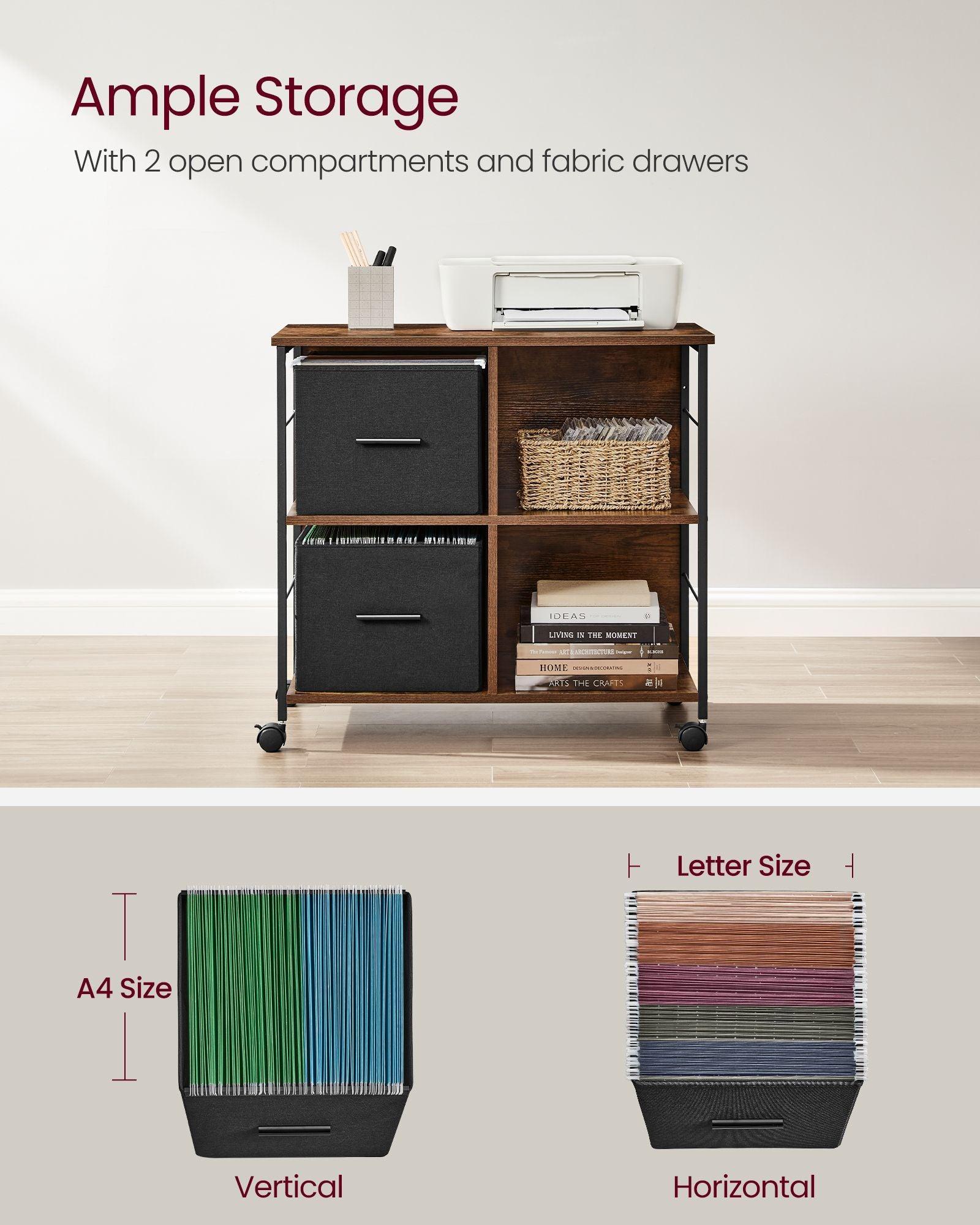 File Cabinet Brown and Black FredCo