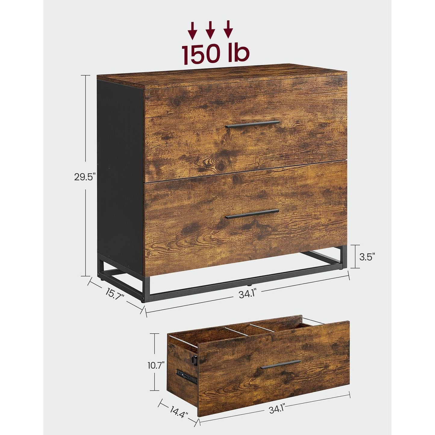 File Cabinet with 2 Drawers FredCo