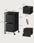 File Cabinet with 2 Drawers Ebony Black and Ink Black FredCo