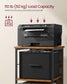 File Cabinet with 2 Drawers Rustic Brown and Ink Black FredCo