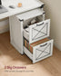 File Cabinet with 2 Drawers Rustic White FredCo