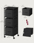 File Cabinet with 3 Drawers Ebony Black and Ink Black FredCo