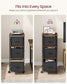 File Cabinet with 3 Drawers Rustic Brown and Ink Black FredCo