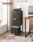File Cabinet with 3 Drawers Rustic Brown and Ink Black FredCo