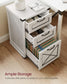 File Cabinet with 3 Drawers Rustic White FredCo