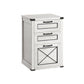 File Cabinet with 3 Drawers Rustic White FredCo
