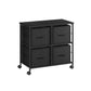 File Cabinet with 4 Drawers Ebony Black and Ink Black FredCo