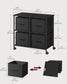 File Cabinet with 4 Drawers Ebony Black and Ink Black FredCo