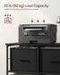 File Cabinet with 4 Drawers Ebony Black and Ink Black FredCo