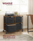 File Cabinet with 4 Drawers Rustic Brown and Ink Black FredCo