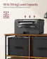 File Cabinet with 4 Drawers Rustic Brown and Ink Black FredCo