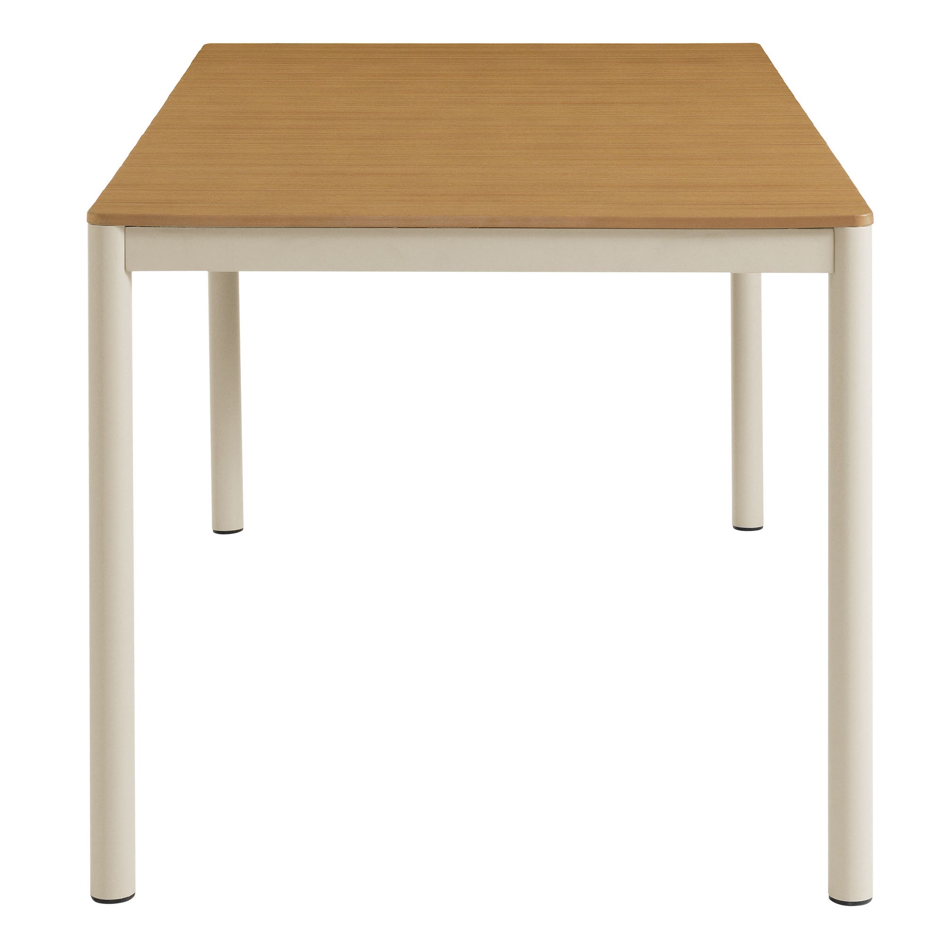 Finn 71" Outdoor Patio Aluminum Dining Table with Faux Wood Top by Modway EEI-7237 FredCo