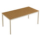 Finn 71" Outdoor Patio Aluminum Dining Table with Faux Wood Top by Modway EEI-7237 FredCo