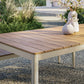 Finn 71" Outdoor Patio Aluminum Dining Table with Faux Wood Top by Modway EEI-7237 FredCo