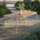 Finn 71" Outdoor Patio Aluminum Dining Table with Faux Wood Top by Modway EEI-7237 FredCo
