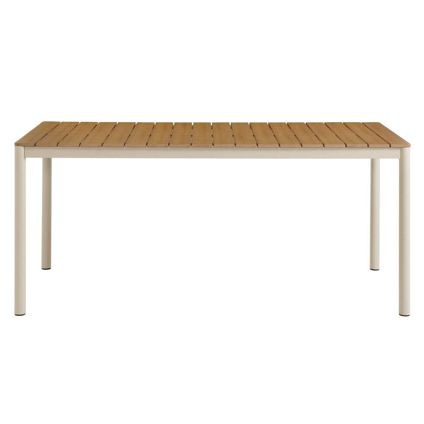 Finn 71" Outdoor Patio Aluminum Dining Table with Faux Wood Top by Modway EEI-7237 FredCo