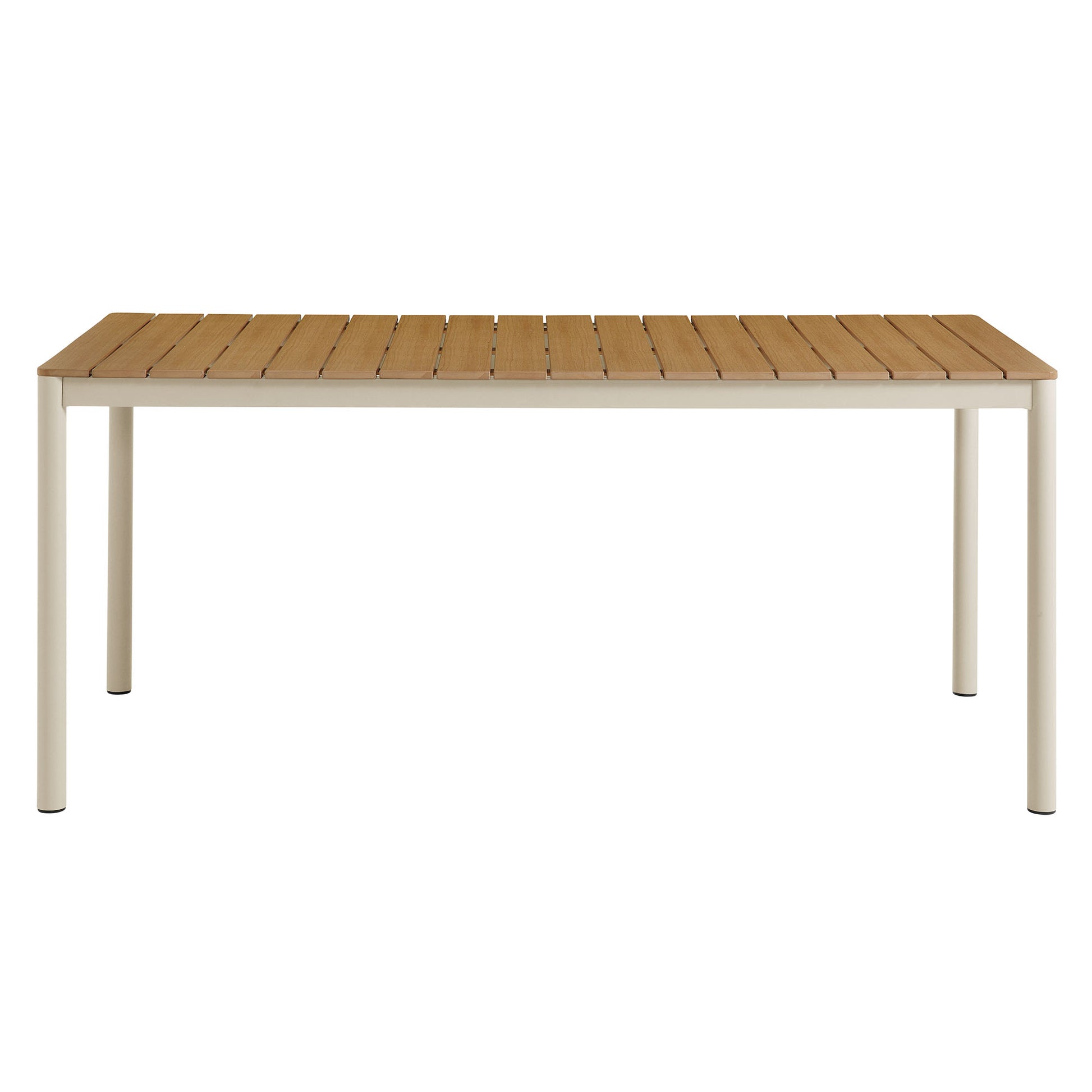 Finn 71" Outdoor Patio Aluminum Dining Table with Faux Wood Top by Modway EEI-7237 FredCo