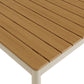 Finn 71" Outdoor Patio Aluminum Dining Table with Faux Wood Top by Modway EEI-7237 FredCo