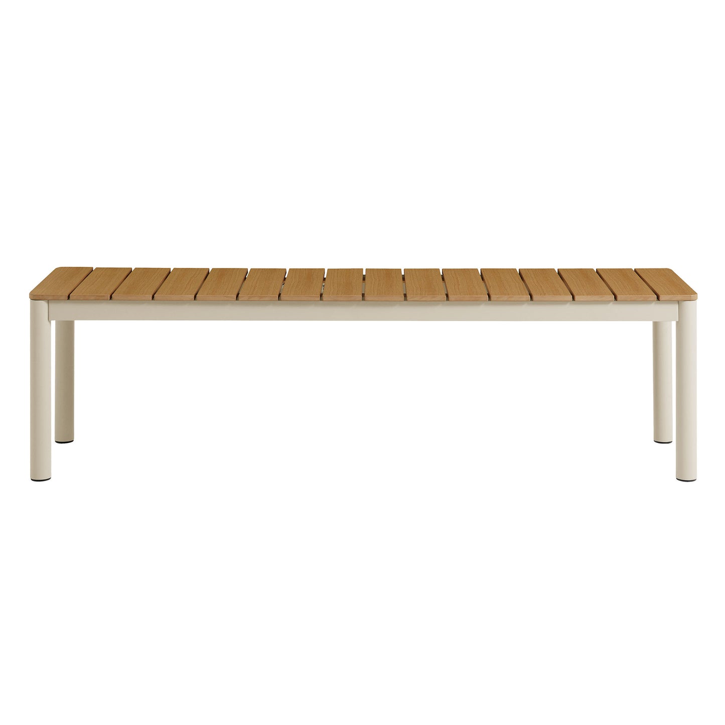 Finn Outdoor Patio Aluminum Bench with Faux Wood Top by Modway EEI-7238 FredCo