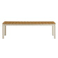 Finn Outdoor Patio Aluminum Bench with Faux Wood Top by Modway EEI-7238 FredCo