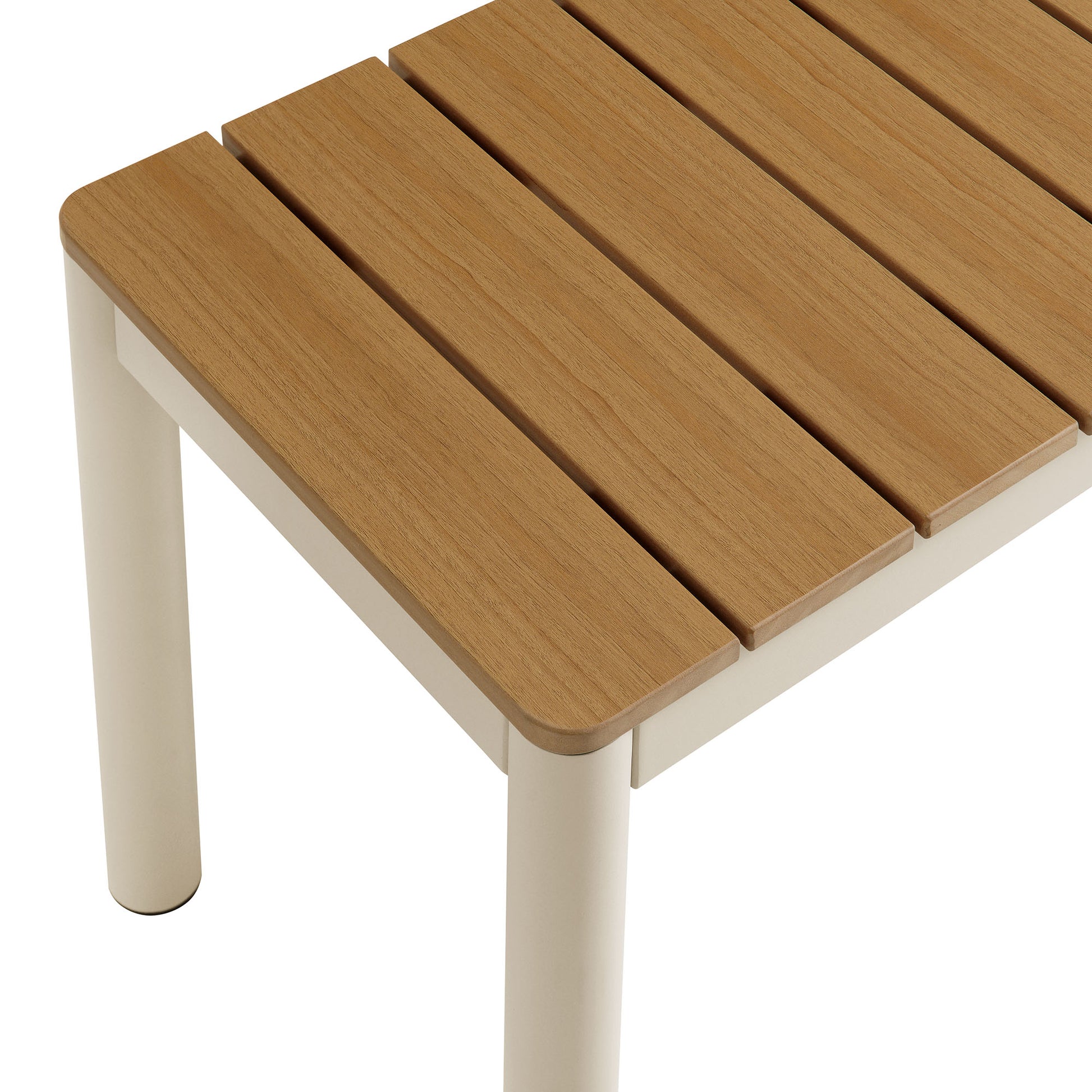 Finn Outdoor Patio Aluminum Bench with Faux Wood Top by Modway EEI-7238 FredCo