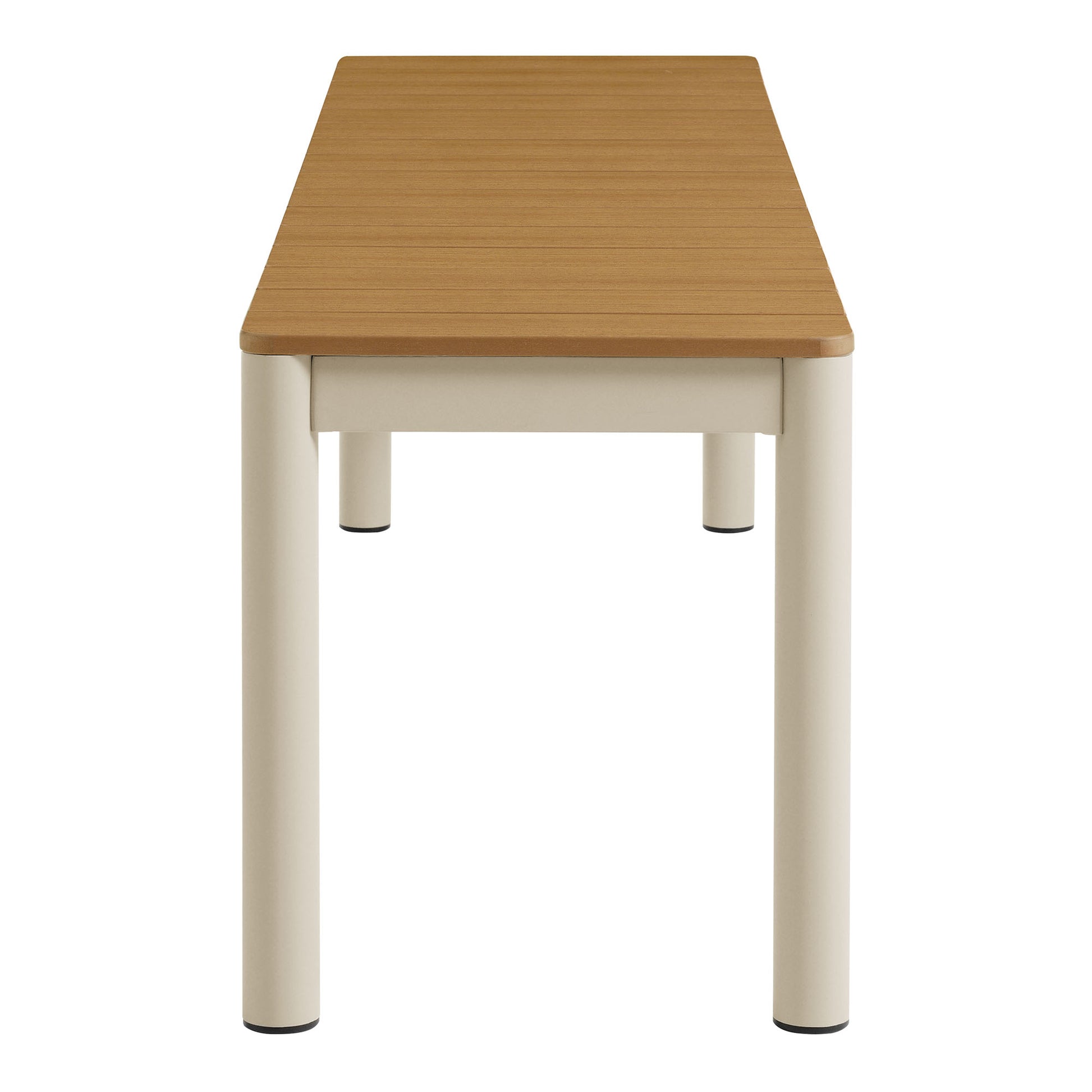 Finn Outdoor Patio Aluminum Bench with Faux Wood Top by Modway EEI-7238 FredCo