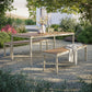 Finn Outdoor Patio Aluminum Faux Wood Dining Set with Benches by Modway EEI-7239 FredCo