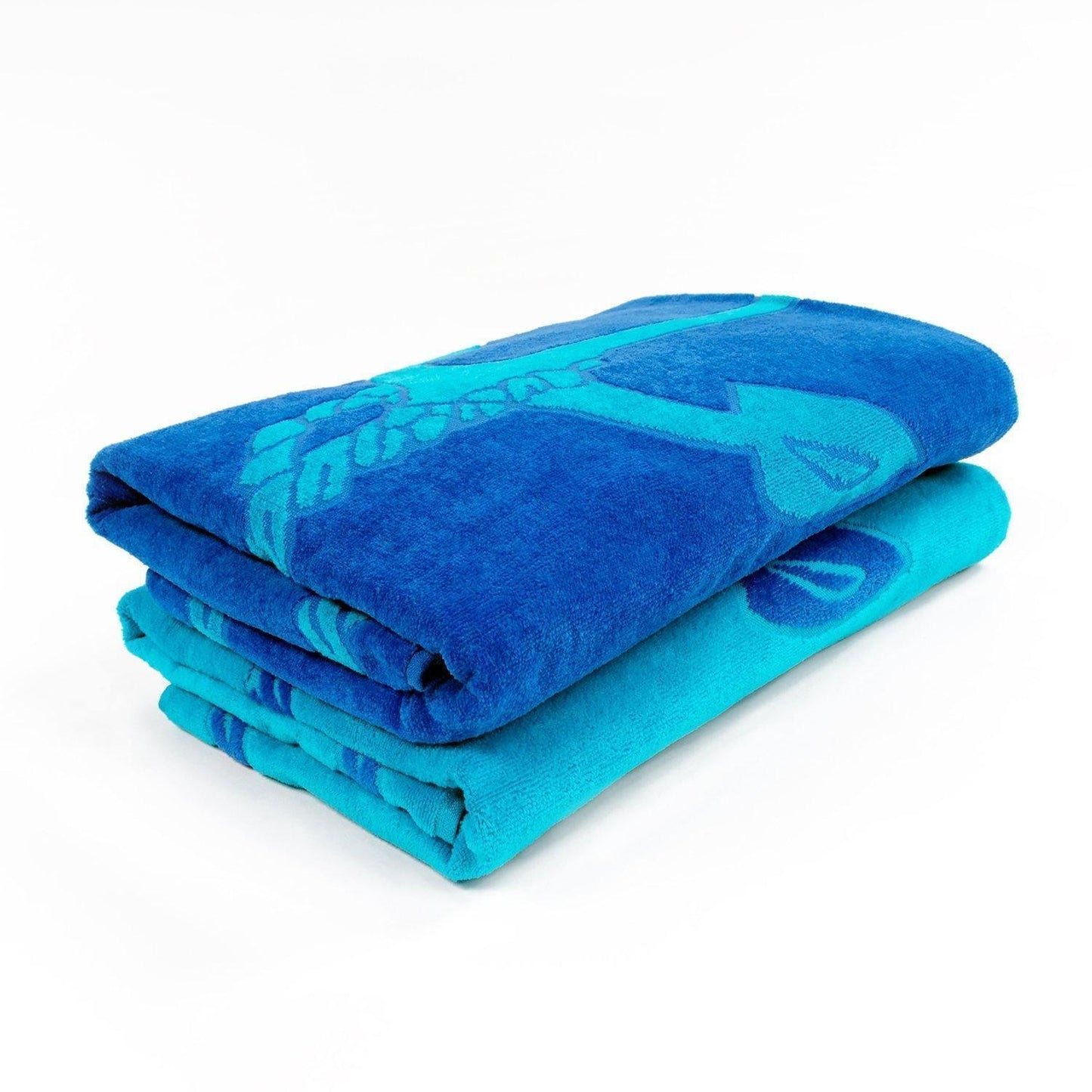 Fisherman Anchor Egyptian Cotton Oversized Beach Towel Set, 2-Pieces FredCo