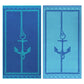 Fisherman Anchor Egyptian Cotton Oversized Beach Towel Set, 2-Pieces FredCo
