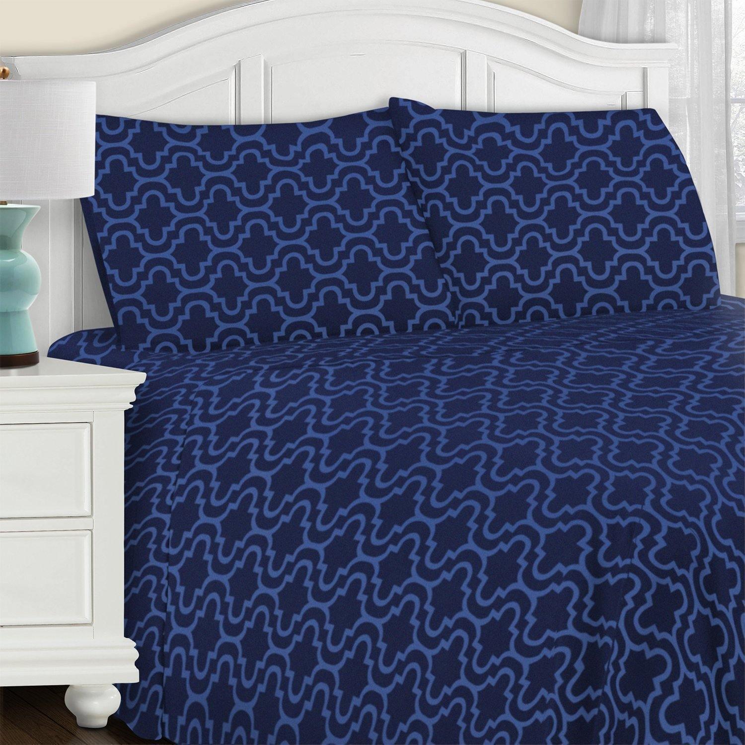Flannel 100% Cotton All-Season Deep Pocket Solid Sheet Set FredCo
