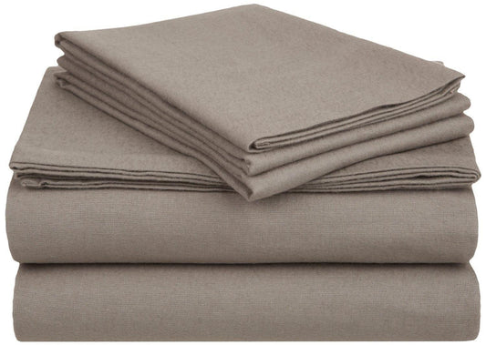 Flannel 100% Cotton Winter Favorite Deep Pocket Solid Sheet Set FredCo