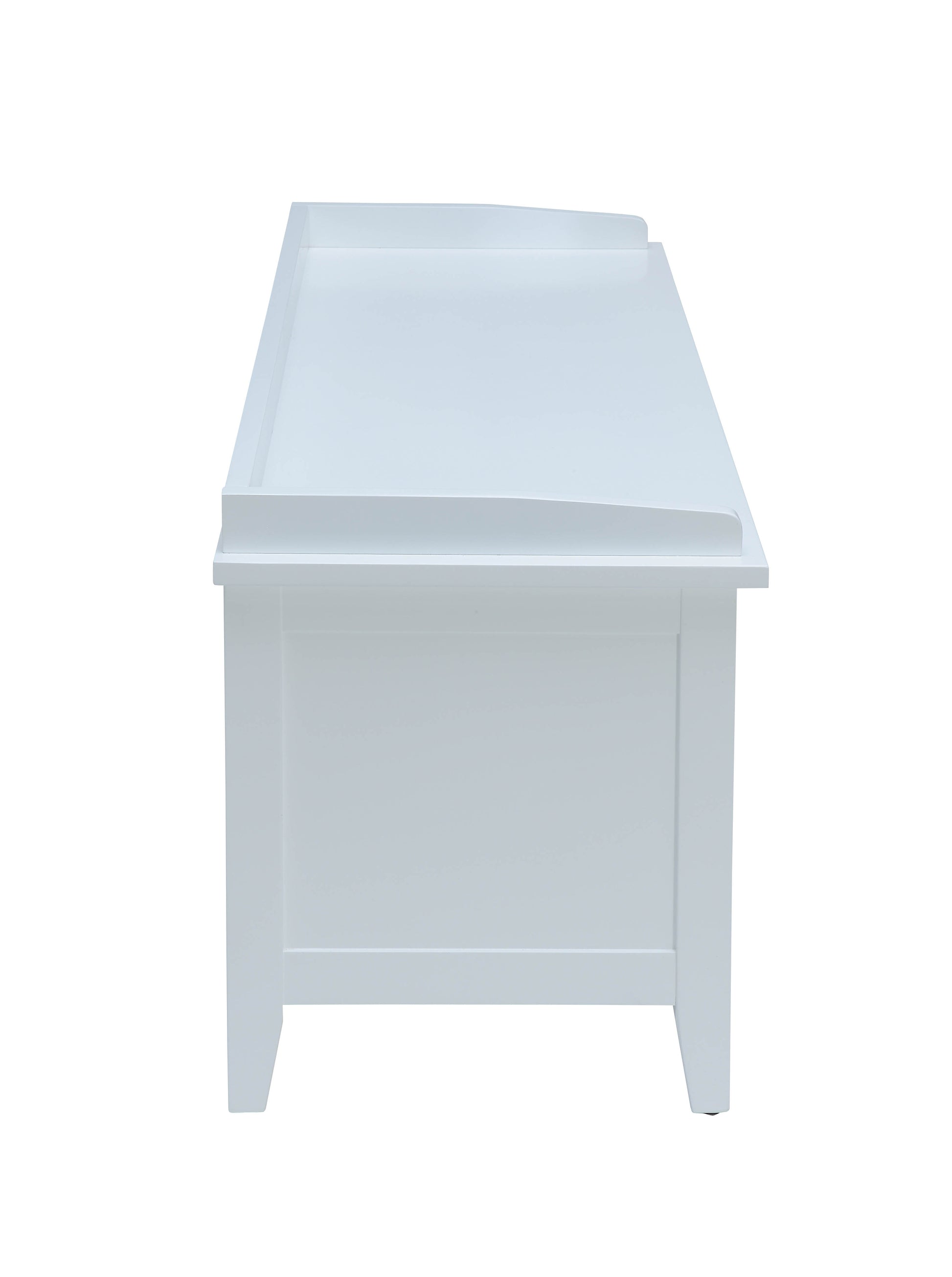 Flavius Rattan & White Finish Bench W/Storage FredCo