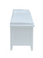 Flavius Rattan & White Finish Bench W/Storage FredCo