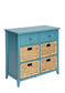 Flavius Teal Finish Console Cabinet FredCo