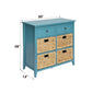 Flavius Teal Finish Console Cabinet FredCo