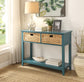 Flavius Teal Finish Console Table FredCo