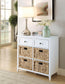 Flavius White Finish Console Cabinet FredCo