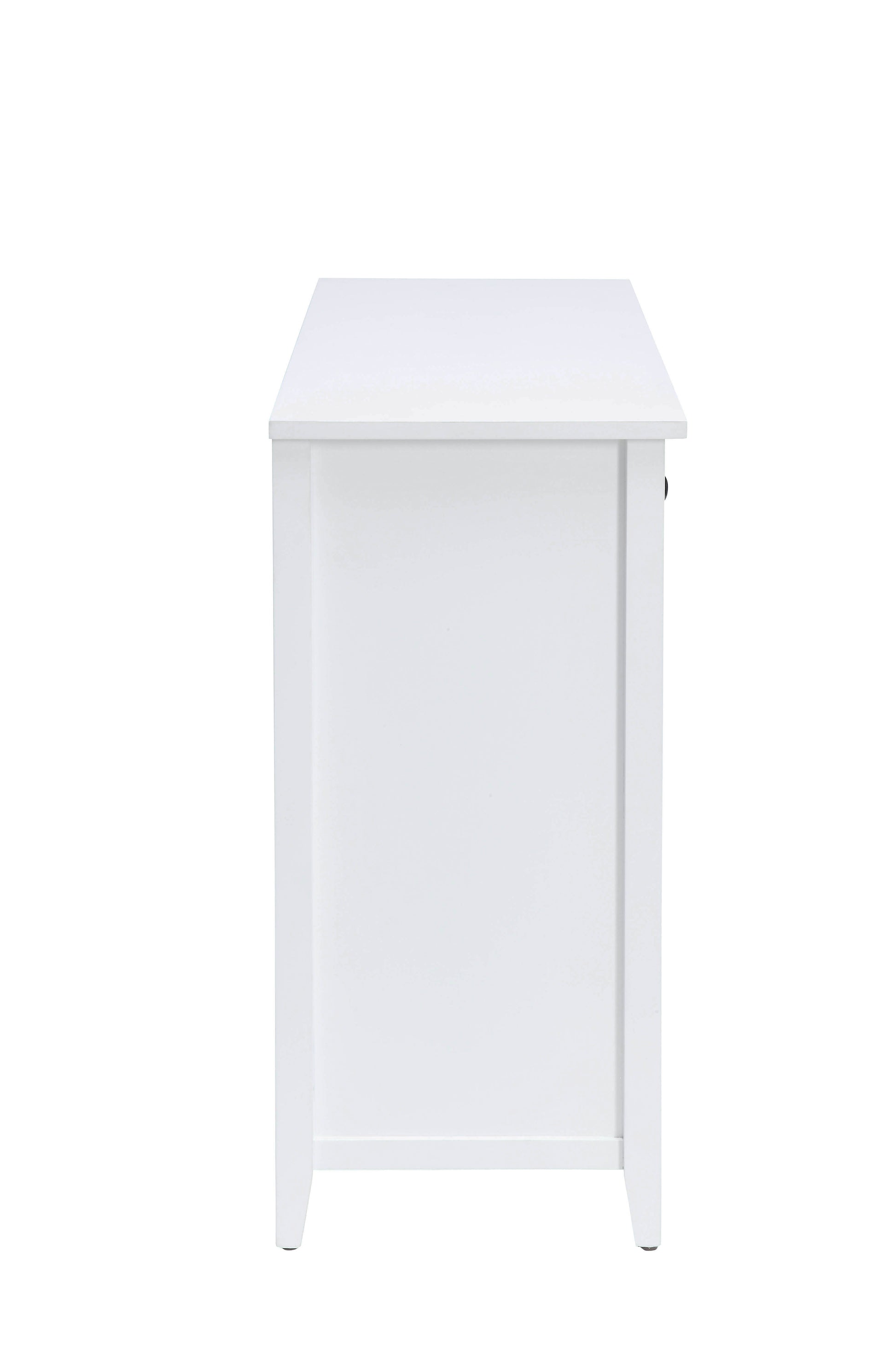 Flavius White Finish Console Cabinet FredCo