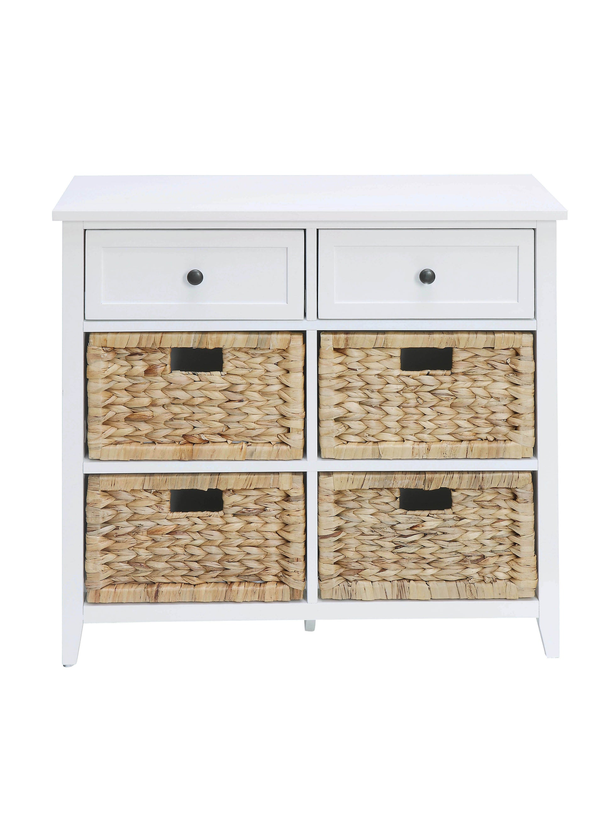 Flavius White Finish Console Cabinet FredCo
