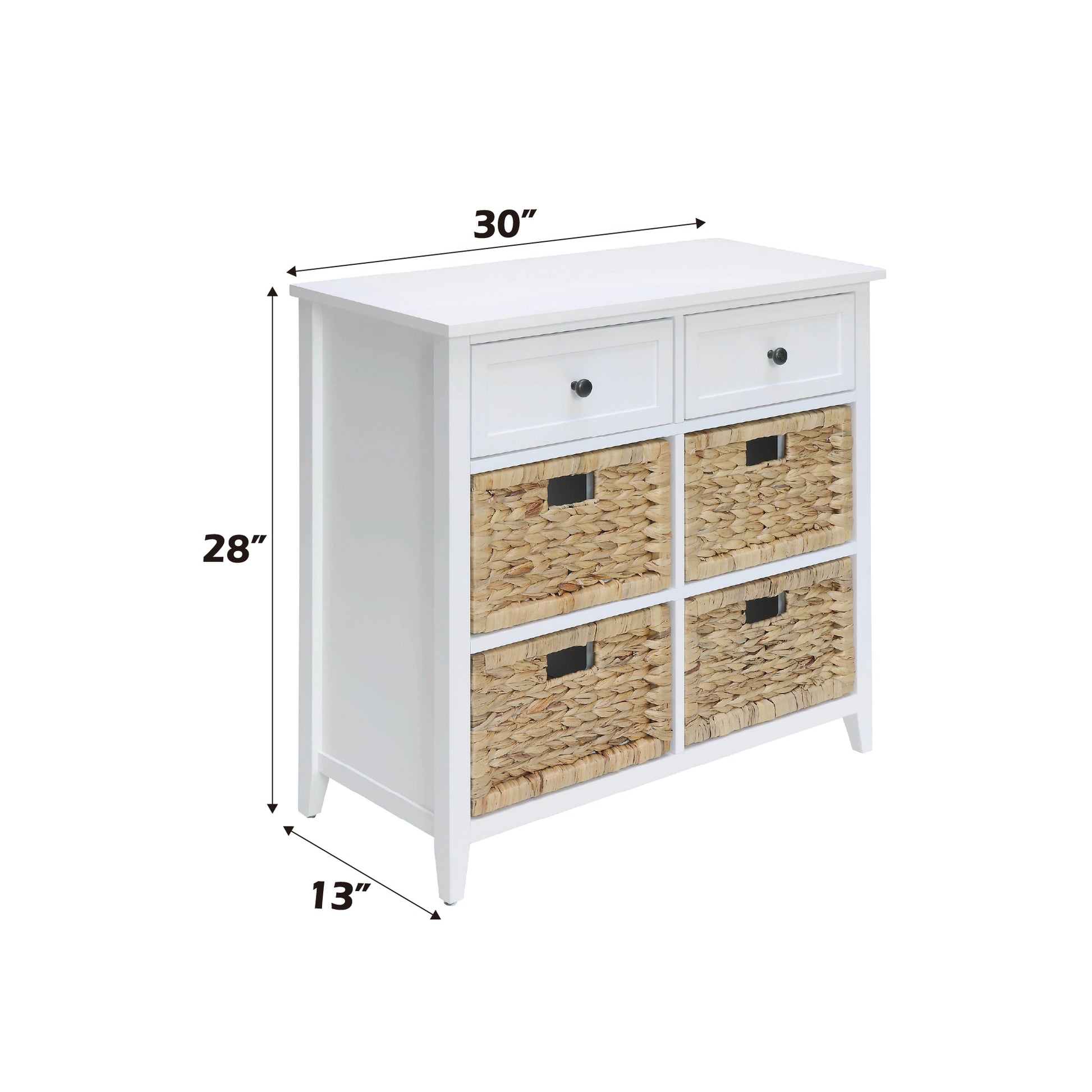 Flavius White Finish Console Cabinet FredCo